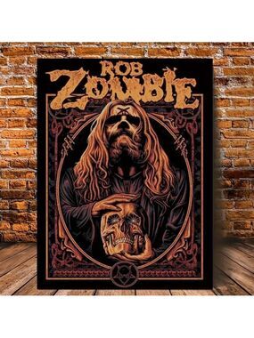 Rob Zombie Warlock Skull Canvas Print Wall Art